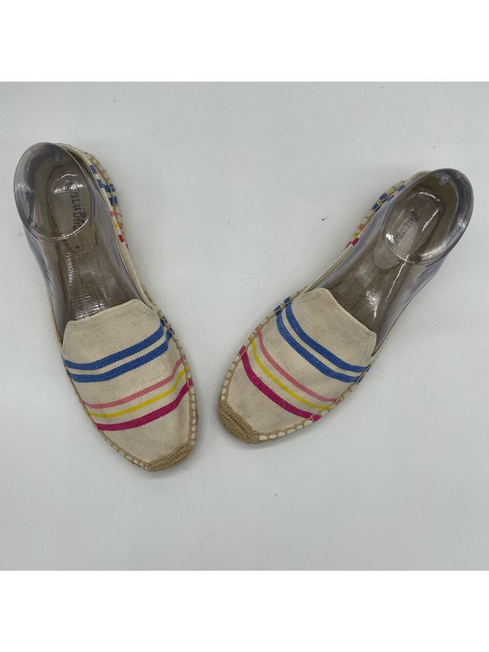 Soludos Candy Stripe Smoking Espadrille Flats - 10
